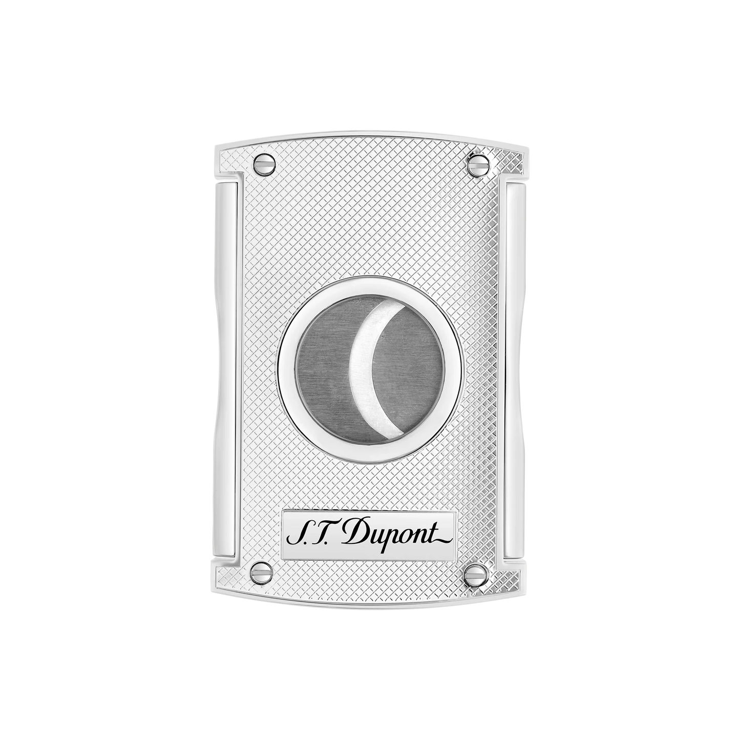 S.T. DUPONT Chequered Chrome Maxijet Cigar Cutter/Coupe-cigare 003257
