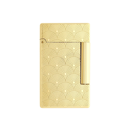 S.T. DUPONT Initial Cinetique Guilloche Golden Lighter/Briquet 020845