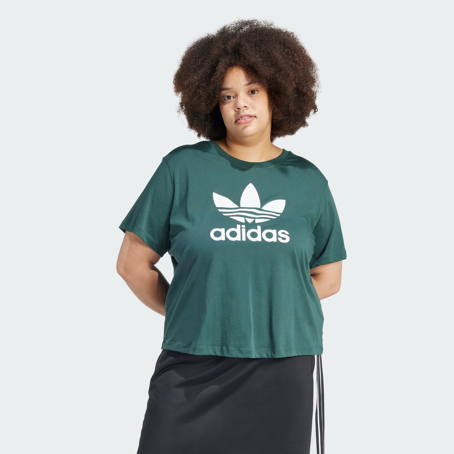 Women's adidas Adicolor Trefoil Boxy Tee (Plus Size)