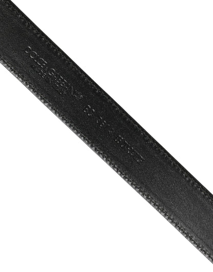 Dolce & Gabbana Men Brown Classic Leather Metal Buckle Belt