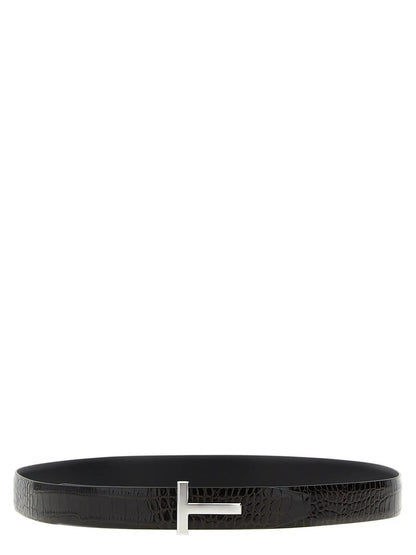 Tom Ford Brown Calfskin Regular Belt