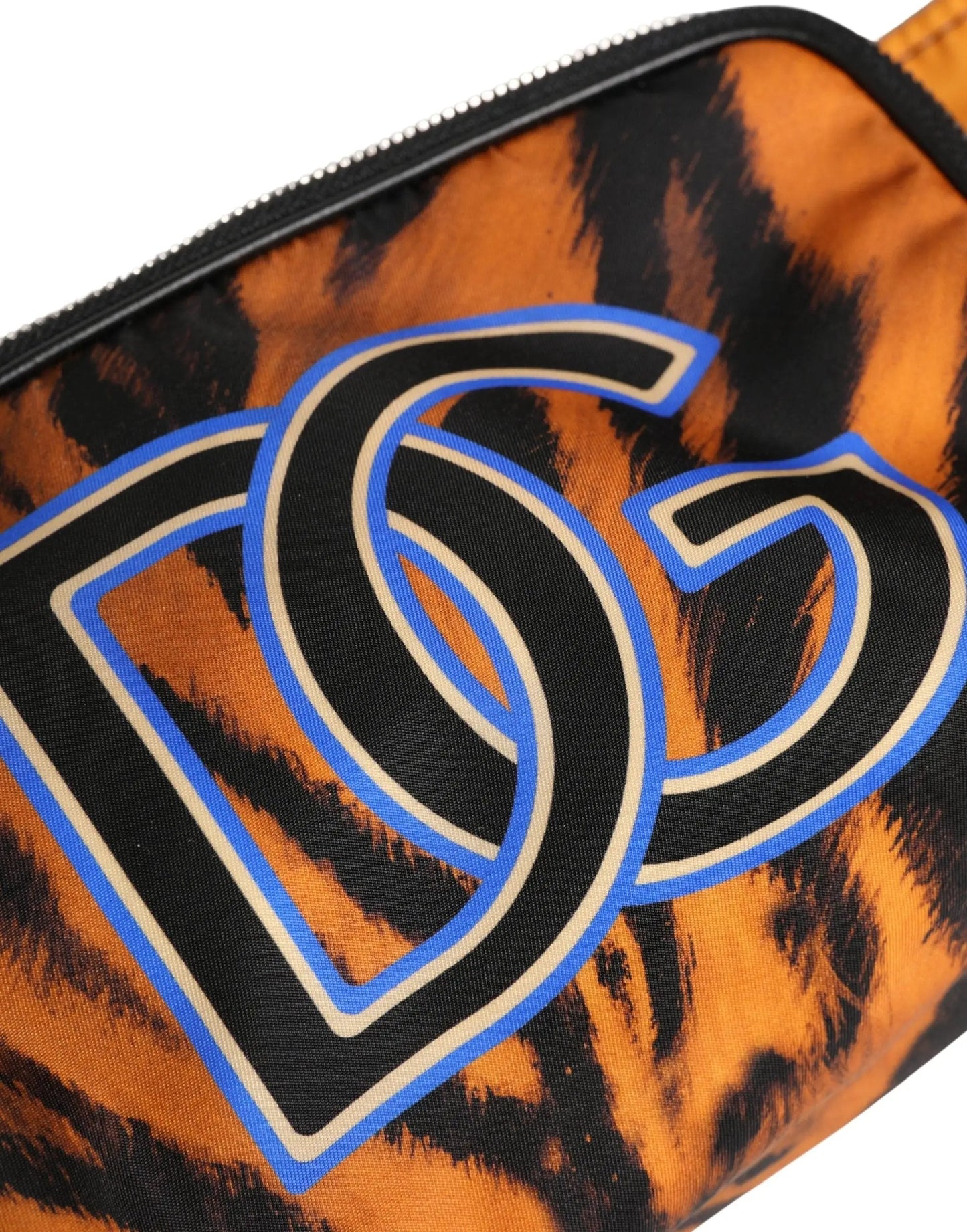 Dolce & Gabbana Brown Tiger Print Nylon Fanny Waist Pack Borse Men Bag