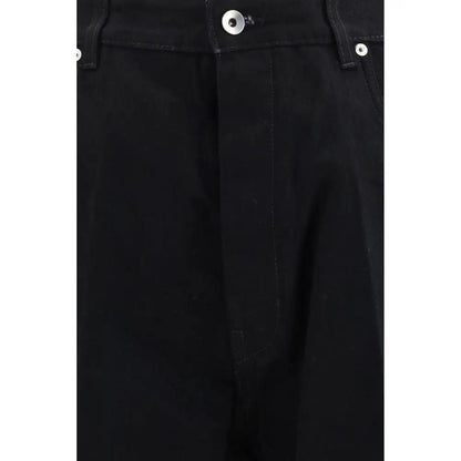 Rick Owens Black Cotton Flared Jeans