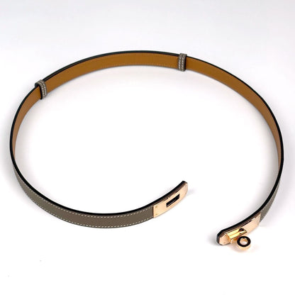 Hermes Kelly Belt Veau Epsom Gray