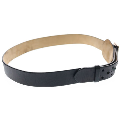 Dior Log Leather Belt Black Silver