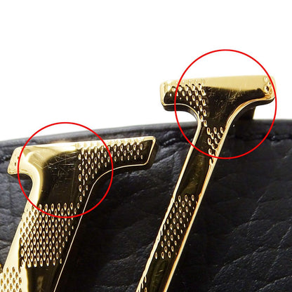 Louis Vuitton Belt Calfskin LV Damier 40 mm Reversible Black Gold 85 34 Logo