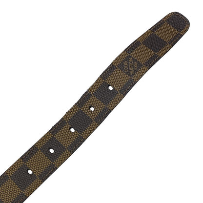 Louis Vuitton Damier Ceinture Ellipse Belt Ebene Canvas Leather Brown Daily