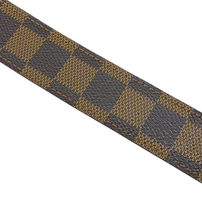 Louis Vuitton Damier Ceinture Ellipse Belt Ebene Canvas Leather Brown Daily