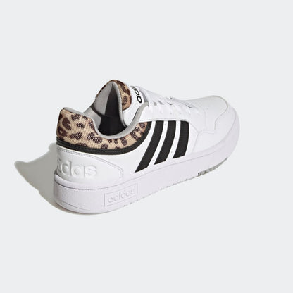 Women's adidas Hoops 3.0 Basketball Low Classic Leopard Graphic Shoes