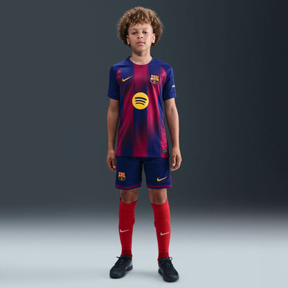 Nike FC Barcelona 2025/26 Stadium Home Big Kids' Dri-FIT Soccer Replica Jersey