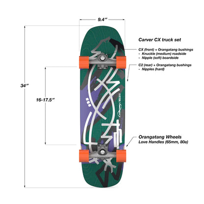 Loaded Bolsa II CX Surfskate Complete - Jazz