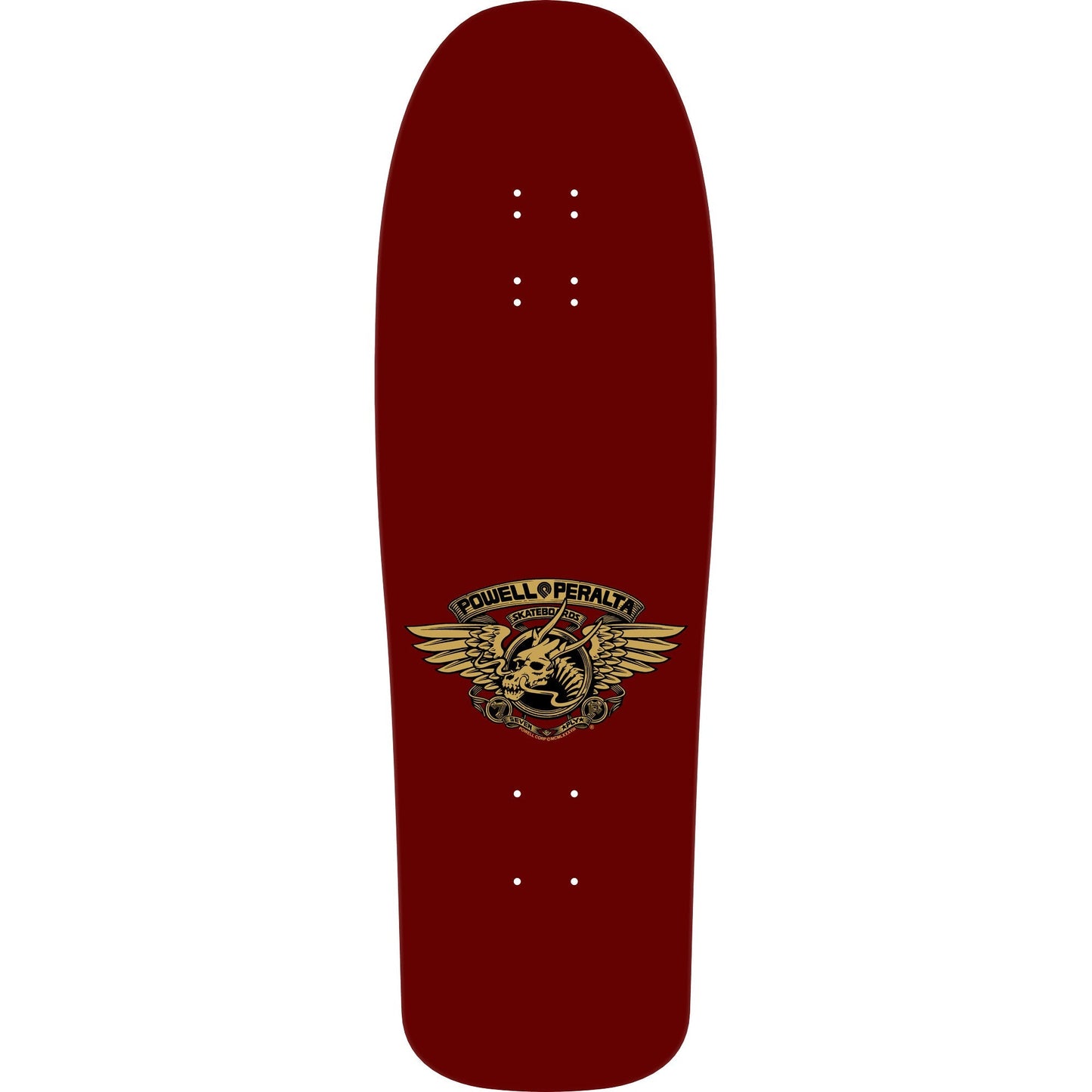 Powell Peralta Skateboard Deck Caballero Mask Burgundy/Gold Foil Old School Reissue