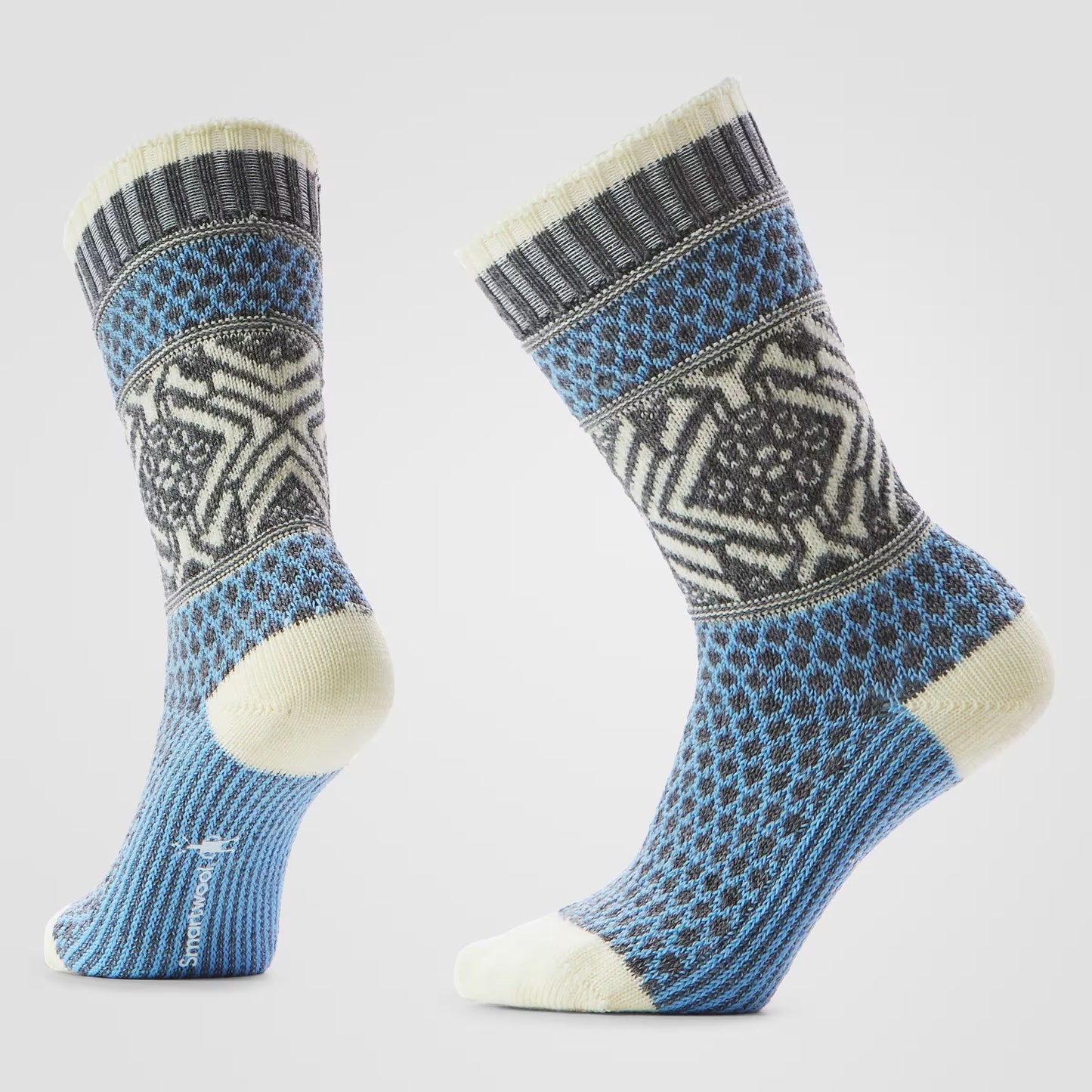 Smartwool - Everyday Popcorn Snowflake Pattern Crew Socks - Unisex - Serene Blue