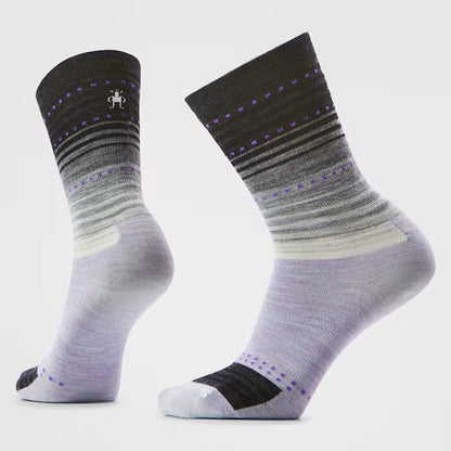 Smartwool - Women's Everyday Stitch Stripe Crew Socks - Purple Black