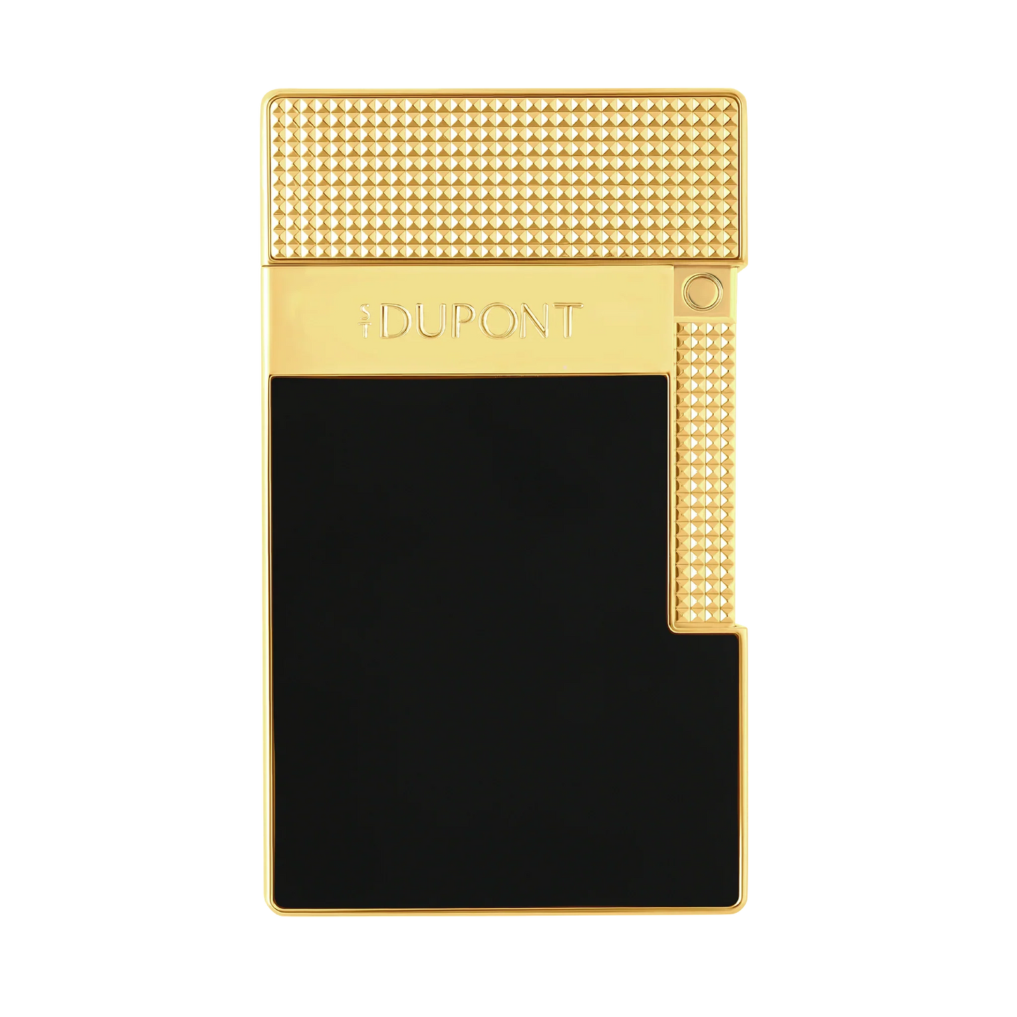 S.T. Dupont Black Lacquered Gold Table Lighter/Briquet T20100