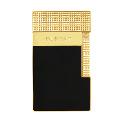 S.T. Dupont Black Lacquered Gold Table Lighter/Briquet T20100