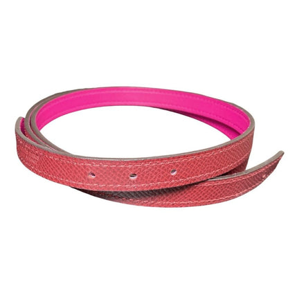 Hermes Reversible Narrow Belt 80 Gold Pink Boldpink