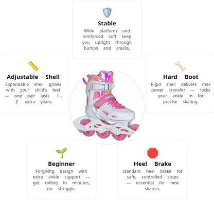 Powerslide Universe 4W Pink II Kids Skates